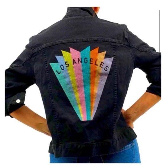 PACSUN Los Angeles Black Jean Jacket - Picture 4 of 9